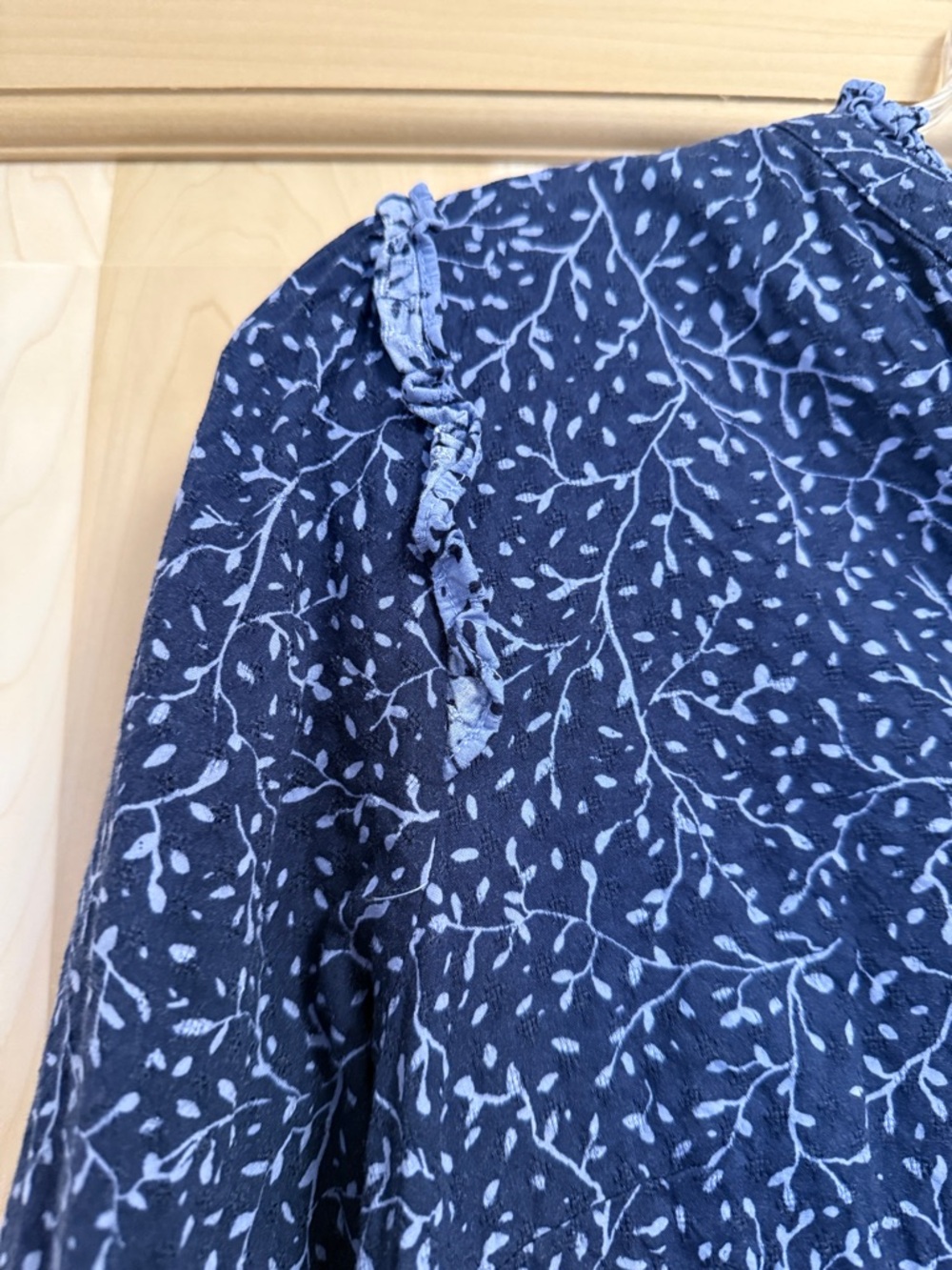 Universal Thread Navy Floral Long-Sleeve Midi Dress - Picture 4 of 4
